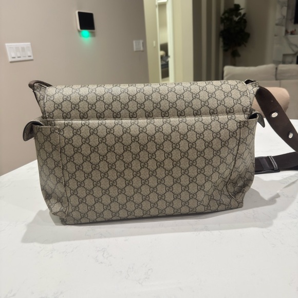 Stylish Beige and Brown Monogram Baby Bag - Picture 2 of 6